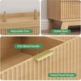 thumbnail image 6 of Ktaxon Modern 9 Drawer Dresser Fluted Wood Chest of Drawers with Soft Close Slides Storage Cabinet for Bedroom, Living Room, Entryway Oak, 6 of 11
