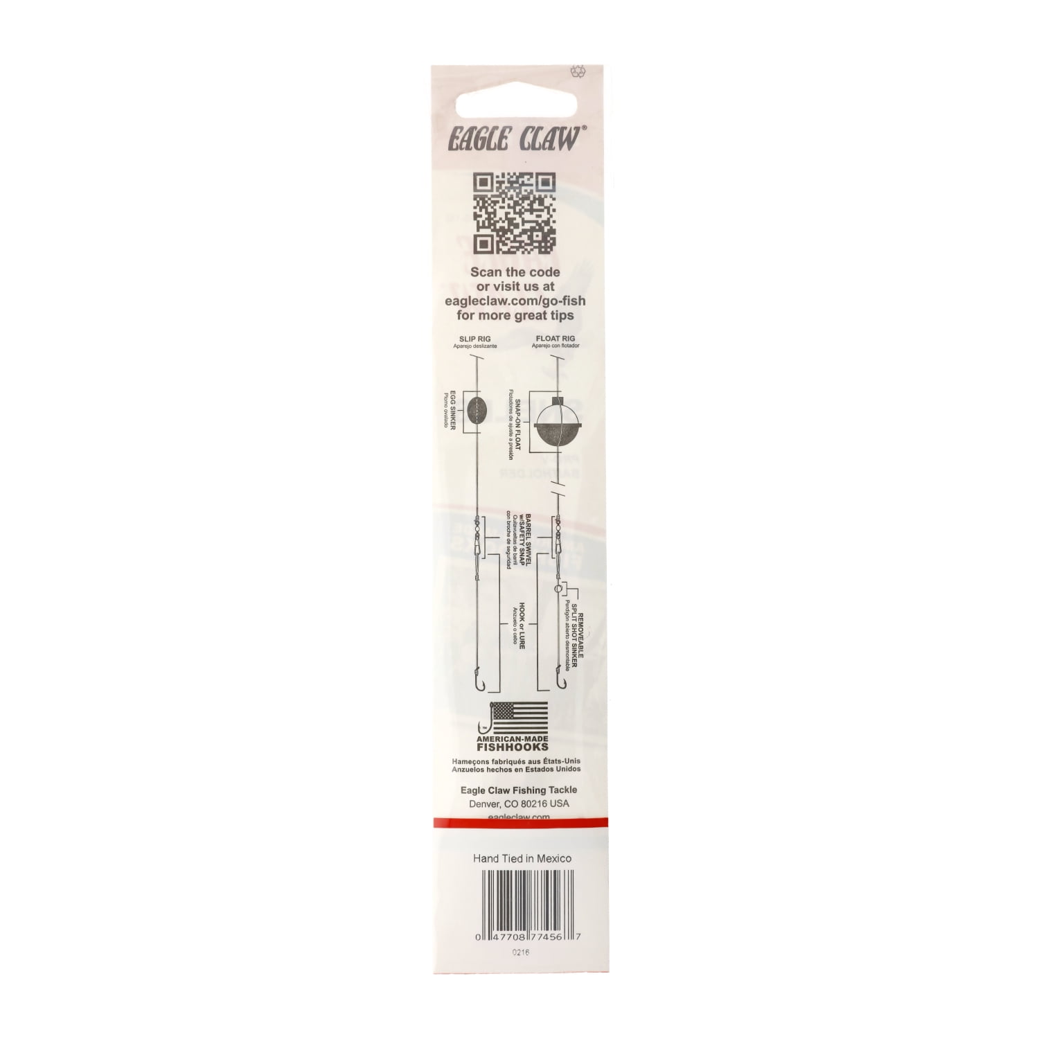 Eagle Claw 138H-1/0 Pro-V Bend Baitholder Snell, Size 1/0