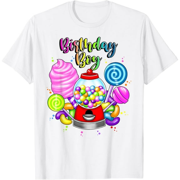 Exquisite and comfortable-Candy Machine Birthday Boy Candyland Party Sweet Matching T-Shirt