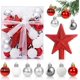 thumbnail image 1 of Red And White Christmas Baubles, 30pcs Christmas Baubles, Christmas Tree Baubles Set, Christmas Tree Baubles Plastic, For Decorating Christmas Tree Gl, 1 of 4