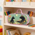thumbnail image 4 of B Nylon Large Capacity Multi Layer Cat Print Pen Bag Stationery Storage Case For Student, 4 of 7