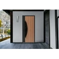 thumbnail image 3 of Front Exterior Prehung Steel Door / Ronex 1077 Teak / Entry Metal Modern Painted W36" x H80" Right hand Inswing, 3 of 6