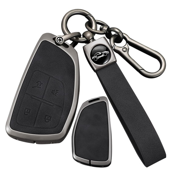 4-Button Key Case Fit for Chevrolet Silverado1500 Suburban RST Tahoe Smart Remote Key Fob Holder Fit for Buick Encore Envision Avenir 2020-2024,Car Key Cover Fit for GMC Yukon/XL/Denali