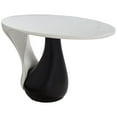thumbnail image 6 of Studio 55D Dali Melt Modern Black Oval Coffee Table 27 1/2" x 17 1/2" White Marble Tabletop and Side for Living Room Bedroom House, 6 of 9