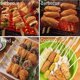 thumbnail image 4 of Paquete de 100 brochetas de bambú para barbacoa, brochetas de madera, brochetas para picar, brochetas de madera para kebab, palitos para fiestas de kebab a la parrilla, brochetas para barbacoas, Co, 4 of 5