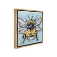thumbnail image 4 of Stupell Industries Abstract Bee with Flowers Animals & Insects Painting Brown Floater Framed Canvas Art Print Wall Art, 18 x 18, 4 of 10