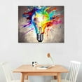 thumbnail image 2 of WERPE Colorful Light Bulb Graffiti Art Canvas Painting Abstract Posters and Prints on The Wall Art Picture for Living Room Decor 16x12in, 2 of 4