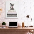 thumbnail image 2 of Stupell Industries Dashing French Bulldog and Iconic Fashion Bookstack Designed by Amanda Greenwood, 2 of 6