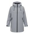 thumbnail image 5 of zejinsd Long Coat for Women Warm Windproof Autumn Winter Outerwear Stylish Stand Collar Hooded Jacket Solid Color Relaxed Fit Mid-Length Coat, 5 of 8