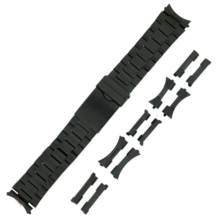 20mm black metal watch strap deals