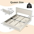 thumbnail image 2 of Corduroy Bed Frame with Headboard, Platform Upholstered Queen Size Bed Frame with 4 Storage Drawers and Wooden Slats Support, No Box Spring Needed, 2 of 6
