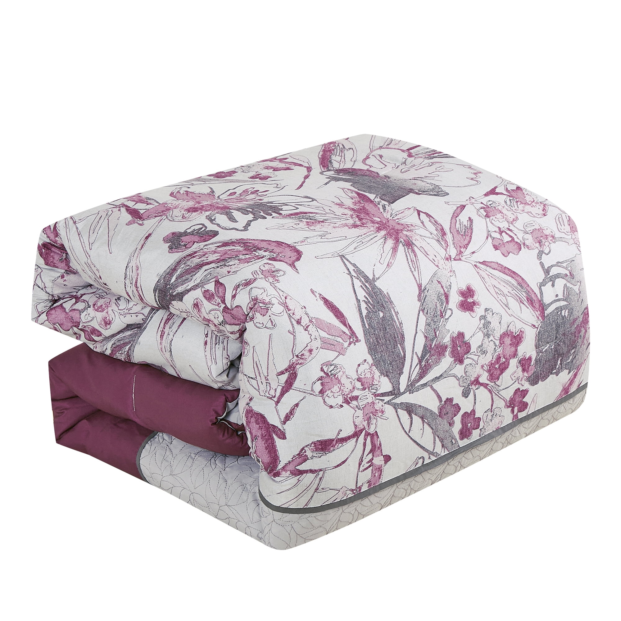 EvJk Luxury 9-Piece Comforter Set – Elegant Quilted Print Design, CAL.KING