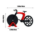thumbnail image 3 of PATLOLLAV Bicycle Pizza Cutter Wheel with Holder,Robust Bicycle Shape 7 inch Stainless Steel Pizza Knife,Frosted Surface Non-Stick and Sharp Blades, Pizza Slicer Funny Kitchen Gadget, 3 of 5