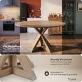 thumbnail image 5 of Finch Alfred Round Dining Table Rustic Beige, 5 of 8