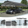 thumbnail image 6 of Only Choice 12X20 FT Metal Carport Heavy Duty Carport with Galvanized Stell Roof,Outdoor Canoty, Metal Roof and Frame for Pickup,Boat, Car and Tractors., 6 of 7