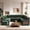 Green, variant on 80" 5 Seat L Shaped Modular Sectional Sleeper Sofa Bed with Pull Out Bed/Reclining Backrest/USB Ports/Storage & Tufted Seat, Sectional Sleeper Couch, Tool-Free Assembly,Chenille Fabric White