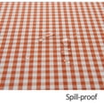thumbnail image 6 of Checkered Square Tablecloth Stain Resistant Waterproof and Wrinkle Resistant Washable Heavy Weight Soft Table Cloth Gingham for Dining Room and Outdoor Use, 52 x 52 Inch Rust White, 6 of 6