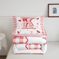 thumbnail image 5 of Catabedysis Cute Cherry Bows Queen Comforter Set For Girls,3D Cartoon Alphabet K Design Comforter Sets Queen,Pink Reversible,3pcs,1 Comforter and 2 Pillowcases, 5 of 7