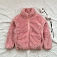 thumbnail image 2 of Girl's Wool Coat Jacket for Toddlers - Thick Winter Outerwear with Zipper and Two Pockets Ideal for Cold Weather, 2 of 8