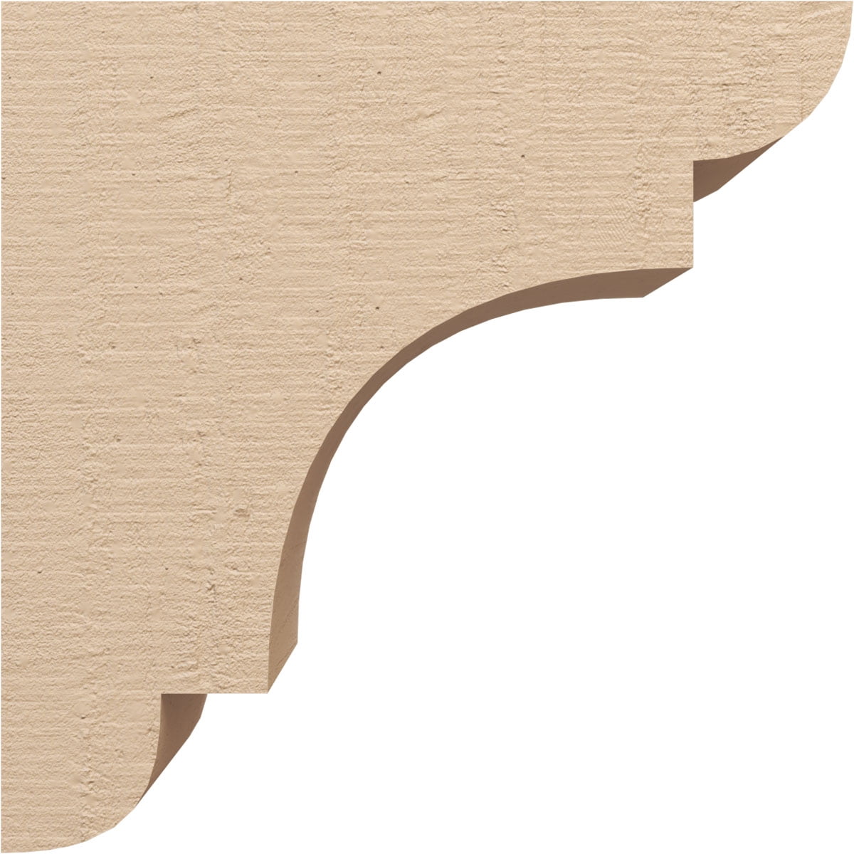8"W x 16"D x 16"H Classic New Brighton Rough Cedar Woodgrain TimberThane Corbel, Primed Tan