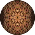 thumbnail image 1 of Ahgly Company Machine Washable Indoor Round Transitional Black Brown Area Rugs, 5' Round, 1 of 7