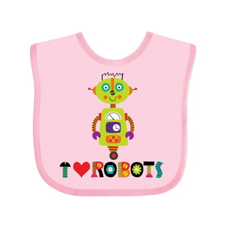 

Inktastic Robotics Team I Love Robots Gift Baby Boy or Baby Girl Bib