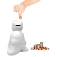 thumbnail image 2 of Isaac Jacobs White Ceramic Dinosaur Money Bank, T-Rex Piggy Bank, 2 of 5