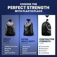 thumbnail image 5 of Contractor Garbage Bags: 55 Gallon Heavy Duty Trash Bags, 36x58 Inch, 6.0 Mil Thickness, Black, Pack of 20, 5 of 7