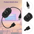 thumbnail image 2 of Niovtt 1CH Brightness Adjustment 5V USB Knob LED Strip Light Dimmer Switch (Black), 2 of 7