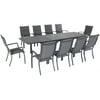 Hanover Naples 11-Piece Outdoor Dining Set, Gray, NAPDN11PCHB-GRY