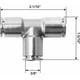 thumbnail image 5 of Unión en T de accesorios rápidos neumáticos de 3 vías, para conectar accesorios de tubería de agua, todo níquel de cobre, 10 mm, 1 pieza, 5 of 5
