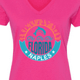thumbnail image 4 of Inktastic Naples Florida Beach Vacation Women's V-Neck T-Shirt, 4 of 5