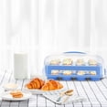 thumbnail image 5 of Blue Cupcake Holder Carries 24 Standard-Size Cupcakes- Muffin Traveler Two Tier Stand Reusable Cupcake Box, 5 of 5