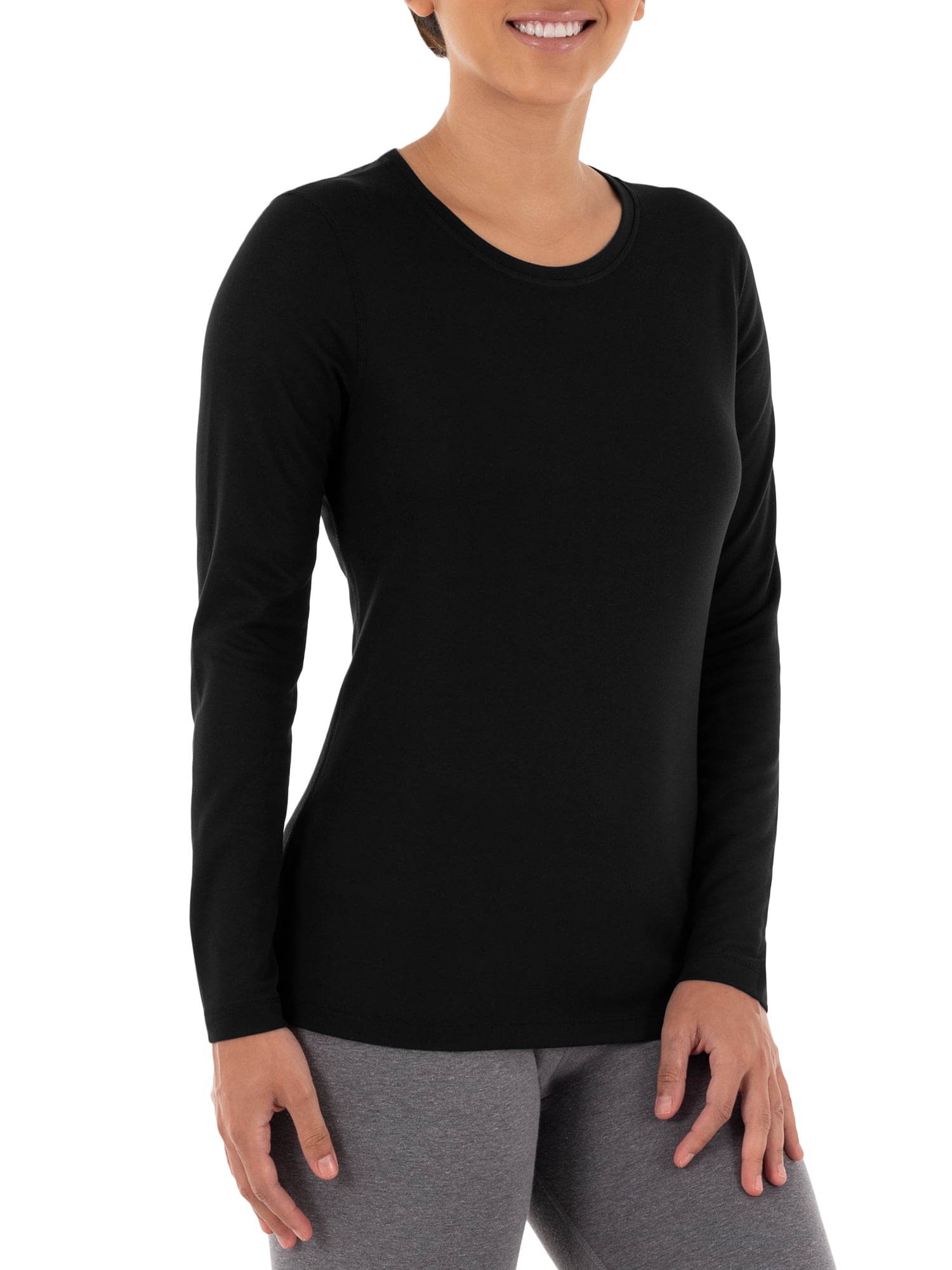 Athletic Works Women's Core Active Long Sleeve T-Shirt, 2-Pack