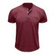 thumbnail image 3 of pstuiky camisetas de manga corta para hombre, Blusa de manga corta con cuello vuelto, bolsillos y botones de color liso para hombre camisas casuales para hombre l, 3 of 5