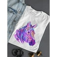 thumbnail image 3 of Beautiful Colorful Zebra T-Shirt Women -Image by Shutterstock, Female Large, 3 of 4