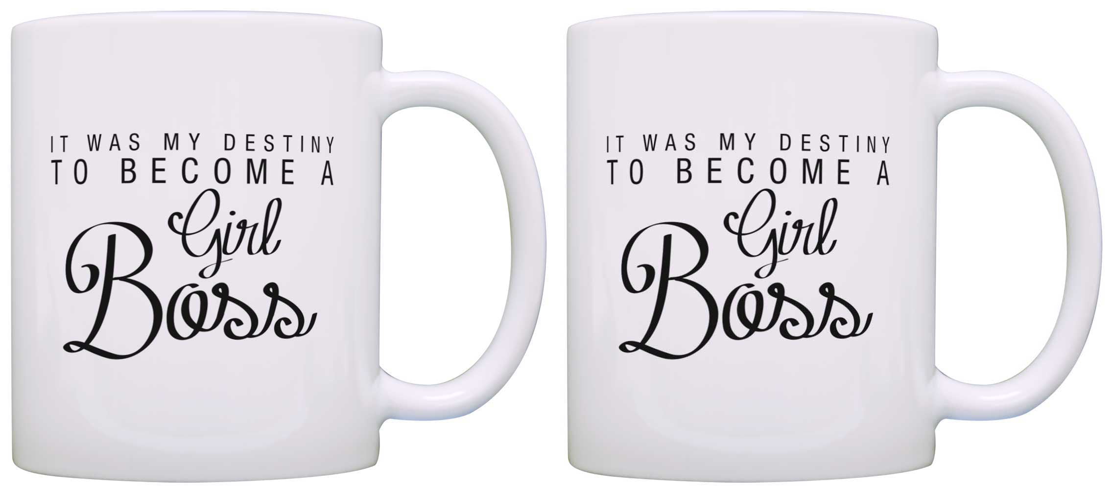 Spole tilbage forræderi Villain ThisWear Funny Boss Gifts Destiny to Become a Girl Boss Manager Office 11  ounce 2 Pack Coffee Mugs - Walmart.com