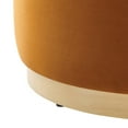 thumbnail image 4 of Ottoman Accent Chair, Reddish Brown Natural, Velvet, French Living Lounge Cafe Lobby Hospitality Restaurant, Modern Contemporary Boutique HB36591, 4 of 8