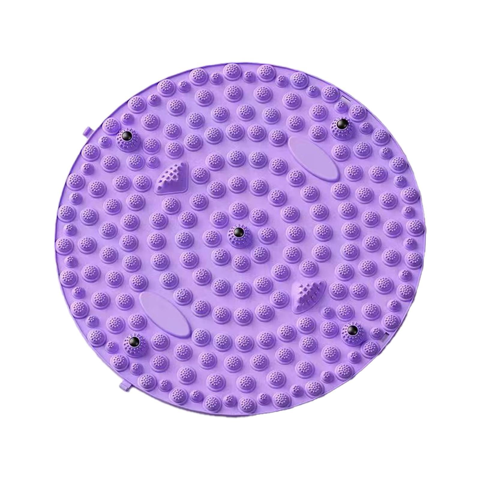 Serenable Foot Massage Pad Massage Pad Folding Silicone Acupressure Mat Foot Massager Mat Stand for Indoor Worker Violet