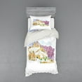 thumbnail image 2 of Ambesonne Landscape Bedding Set 4 Pcs, Desert City Art, Queen, White Multicolor, 2 of 3
