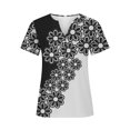 thumbnail image 4 of Fiudx Liquidación de Ofertas Flash Camisas de Impresión Casual de Moda para Mujer Camisetas Sueltas de Manga Corta Blusa Tipo Túnica, 4 of 5