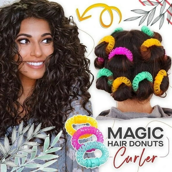 TIMIFIS Heatless Hair Curler 16PC Magic Hair Donuts Curler Hairdress Magic Hair Styling Roller Curler ummer