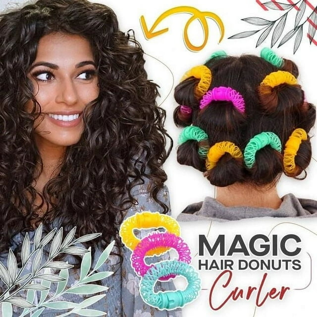 TIMIFIS Heatless Hair Curler 16PC Magic Hair Donuts Curler Hairdress Magic Hair Styling Roller Curler ummer