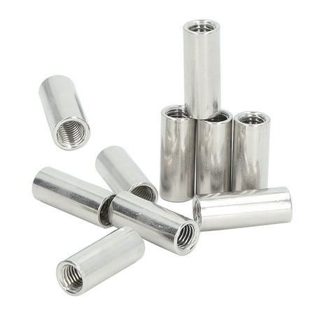 

Round Coupling Nut M10 304 Stainless Steel 10 Pcs Fastening Nuts For Home Improvement