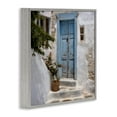 thumbnail image 4 of Stupell Industries Blue Greek Door Town & City Painting Gray Framed Art Print Wall Art, 12 x 12, 4 of 10