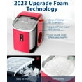 thumbnail image 2 of Electactic 35lbs Countertop Ice Maker, Crushed Nugget Ice Type with Scoop, Cubes Ready in 10 Mins, Red, 2 of 7