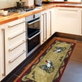 thumbnail image 5 of Ottomanson Machine Washable Non-Slip Rubberback Rooster 2x5 Kitchen Runner Rug, 20" x 59", Beige/Black, 5 of 9