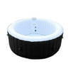 4 Person 210 Gallon Black Round Inflatable Jetted Hot Tub Spa With Cover by Aleko