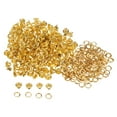 thumbnail image 1 of Kit de Ojales de Metal Uxcell de 300 Conjuntos con Ojales de 3mm 1/8" Agujero Ojales Pequeños con Arandelas para Zapatos, Ropa, Cinturones, Etiquetas, Bolsas, Tela, Cuero, Proyecto de DIY, Tono Dorado, 1 of 7