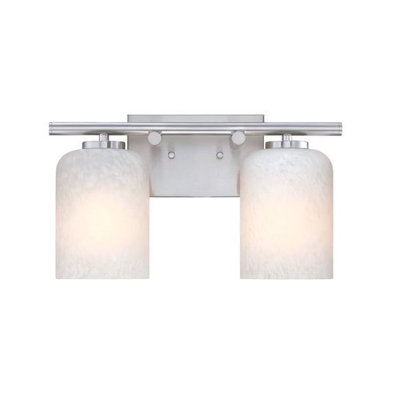 Bluestone Ridge 16 in. 2-Light Brushed Nickel Vanity Wall Light for Bathrooms
